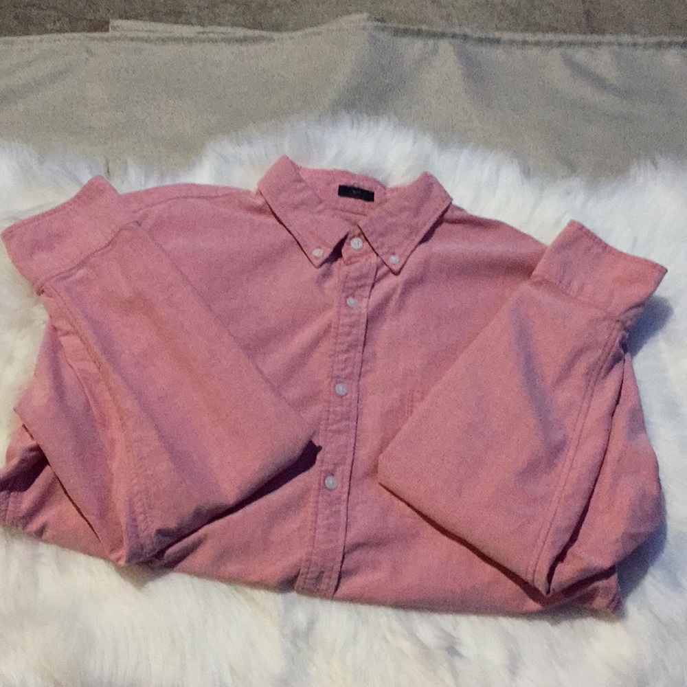 J crew light pink button down shirt
